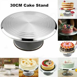 Shank 12" Cake Turntable Kitchen Rotation Decorating Revolving Display Stand Cupcake Decorating Supplies