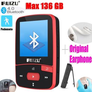 RUIZU X50 Sport Bluetooth MP3 Player 8gb Clip Mini with Screen Support FM,Recording,E-Book,Clock,Pedometer