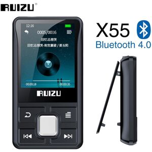 Fizbest RUIZU X55 Clip Sport Bluetooth MP3 Player 8GB Mini with Screen Support TF Card,FM,Recording,E-Book,Clock,Pedometer Music Player