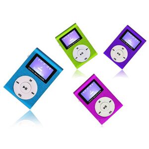 LOMEII Electronic Mini MP3 Player LCD Screen Support TF Card Metal Clip USB Sports Music Walkman for Running