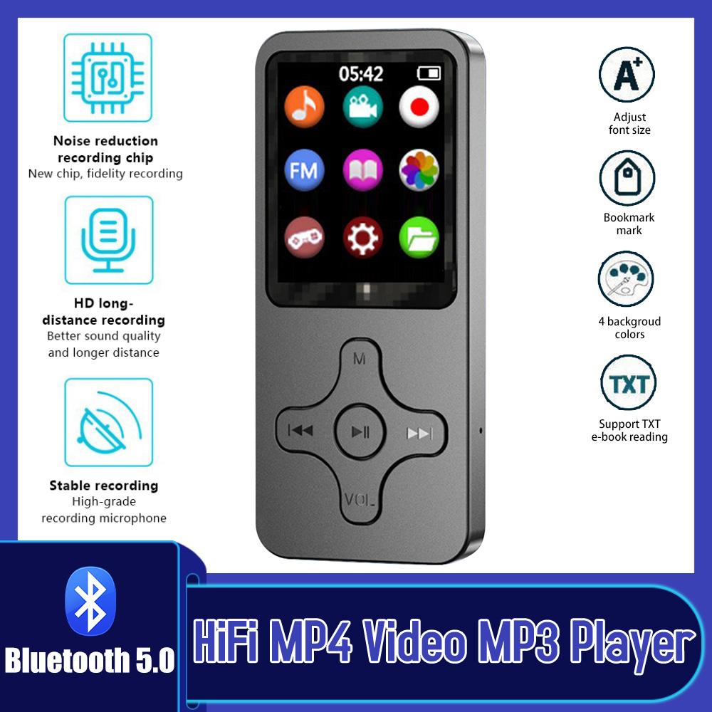 Essager Electronic Mini Mp3 Mp4 Player Bluetooth E-book Video 8/16/32/64gb Hifi Music Player Speaker Portable Walkman With Fm Radio Support For Otg