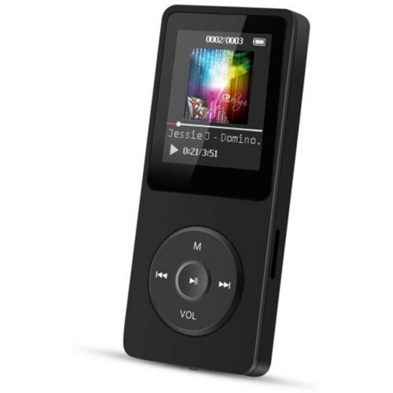 HOD Health&Home Mp3 Player With Micro Sd Card Slot 8 Gb Black