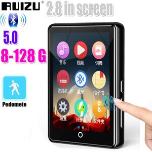 RUIZU New M7 Metal MP3 Player Bluetooth 5.0 Built-in Speaker 2.8 Inch Large Touch Screen With E-book Pedometer Recording Radio Video