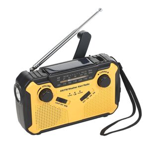 TOMTOP JMS Digital FM AM WB Radio Outdoor Emergency Solar Hand Crank Radio Flashlight LED Reading Light SOS Alarm