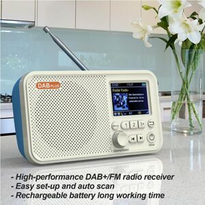 TOMTOP JMS Digital AM FM Radio Portable, Rechargeable Radio Digital Tuner, Supports TF USB Port, Sleep Timer