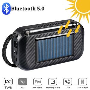 EchoCx330 Solar Powered Radio FM Radio Multifunctional Card Insertion Bluetooth Speaker With Flashlight Outdoor Emergency Radio