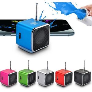 Electronic Ac Portable Rechargeable TF Mini USB LED Speaker Music Player FM Radio Stereo