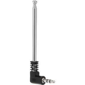 TOMTOP JMS FM Radio Antenna 3.5mm Retractable Aerial 4 Sections L-Shape 240mm Antenna