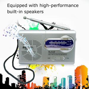 Mobileputer INDIN BC-R119 AM/FM Dual Band Mini Radio Receiver Portable Player Built-in Speaker with a Standard