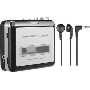 Mobileputer USB Cassette Capture Tape to PC MP3 CD Converter Digital File Audio Music Player with Earphone