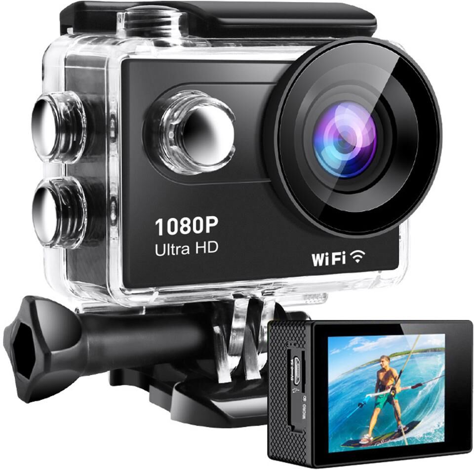 TOMTOP JMS 1080P Ultra HD Action Camera with 2.0in LCD Screen 12MP 30m Waterproof Anti-shaking 120 degrees Wide Angle