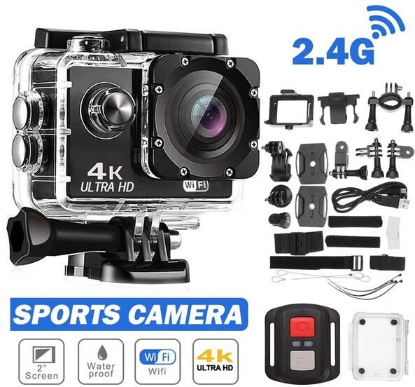 SDS001 Action Camera Ultra HD 4K 30fps WiFi 2.0-inch 170D Waterproof Helmet