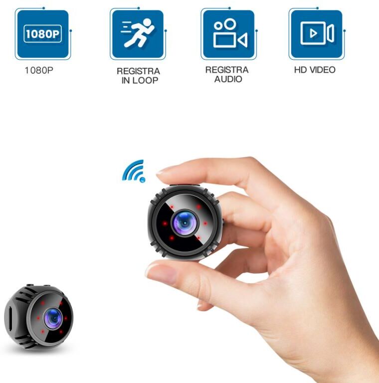 Qichuanxin Mini Camera WIFI Camera 1080P W8 Night Vision Waterproof Shell CMOS Sensor Recorder Camcorder CamAA