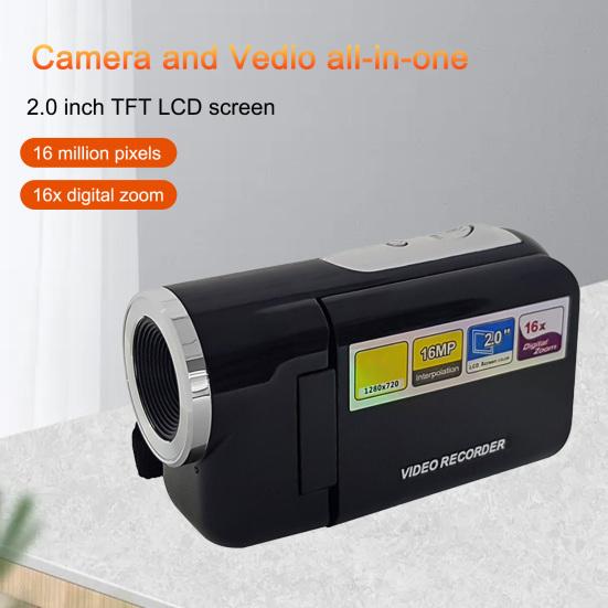 LOMEII Electronic Digital Camera HD-compatible 16X Portable 2-inch TFT LCD Display Video Camcorder