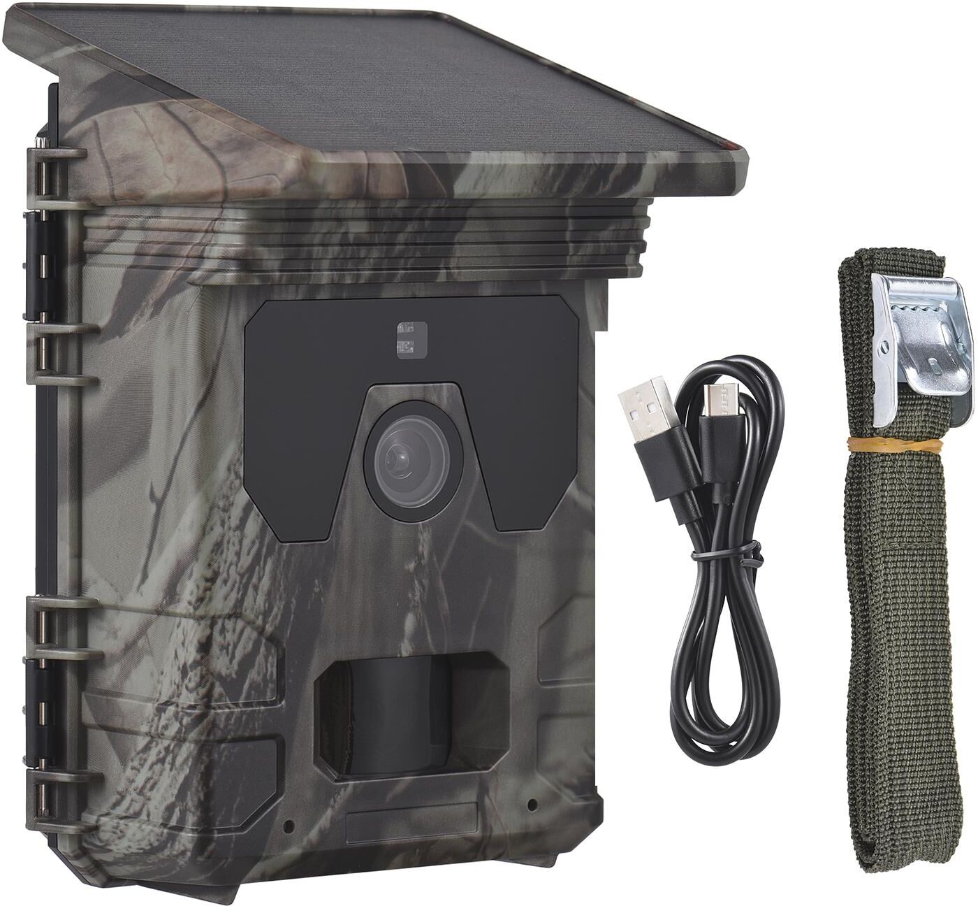 TOMTOP JMS Solar Powered Night Vision Trail Camera 50MP 4K Hunting Cameras 0.3s Trigger Time Trail Camera