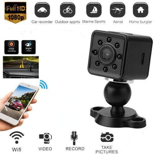 Sombrero Mini Camera 30M Waterproof WiFi Action Camera with Night Vision