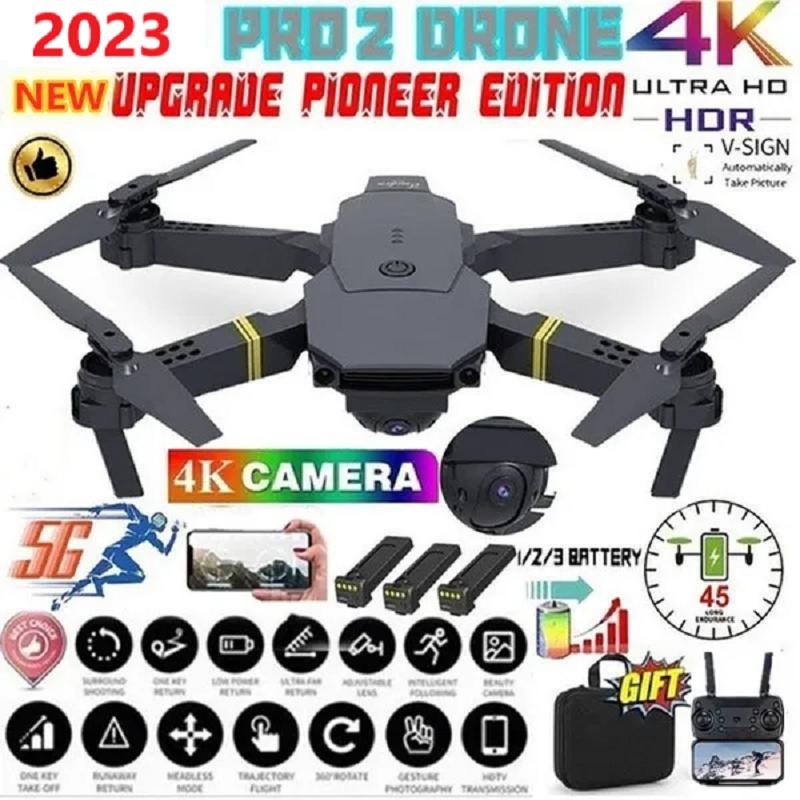 PRISMA 2023 New E58 RC Drone Professional HD 4K/1080P Wifi Wide Angle Camera Aerial Photography Quadcopter Folding 360 Degree Selfie RC Toy