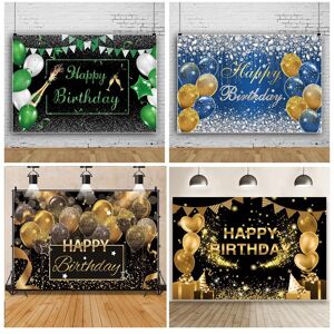 clothing2 5*3ft Happy Birthday Backdrop Banner Background Cloth Props Party Decorate