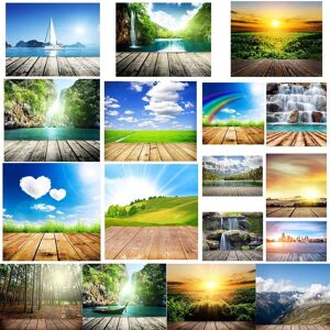 Photography Times Natural Scenery Backdrop Wood Floor Photography Background Baby Shower Birthday Party Supplies Decor Banner Photo Booth Prop