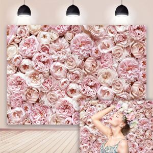 MG Decorative Home Pink Floral Backdrop For Photography Blush Rose Blooms Flower Photo Background For Mother's Day Adult Lovers Studio Props Backdrop