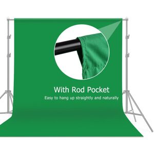 TOMTOP JMS 2 * 3m / 6.6 * 10ft Professional Green Screen Backdrop Studio Photography Background Washable
