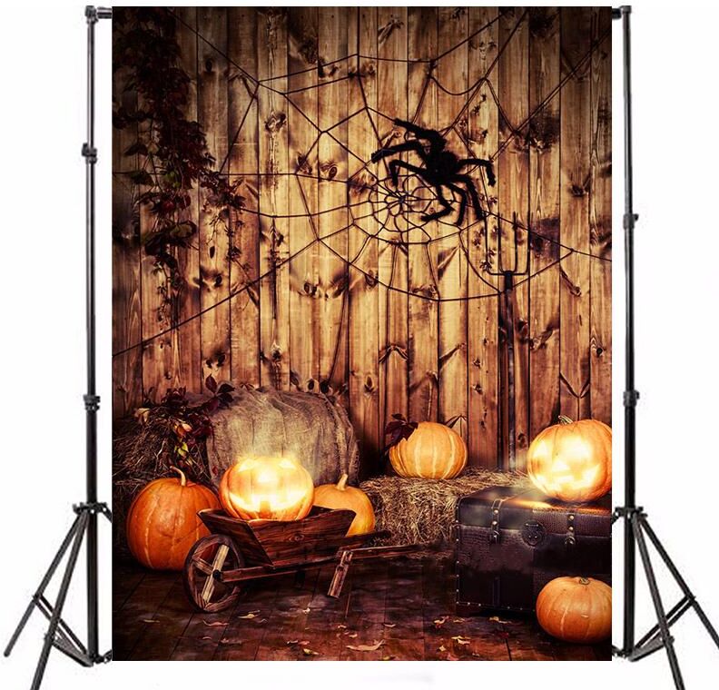 home tools kitchen Mall 5X7FT Halloween Spider Pumpkin Vinyl photography background Photo Backdrop Prop