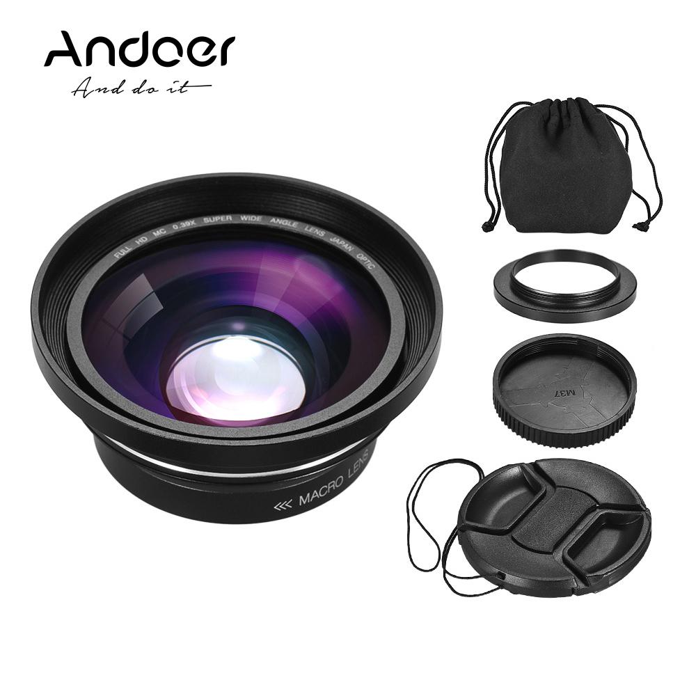 Andoer 30mm 37mm 0.39X Full HD Wide Angle Macro Lens for Ordro  Digital Video Camera Camcorder