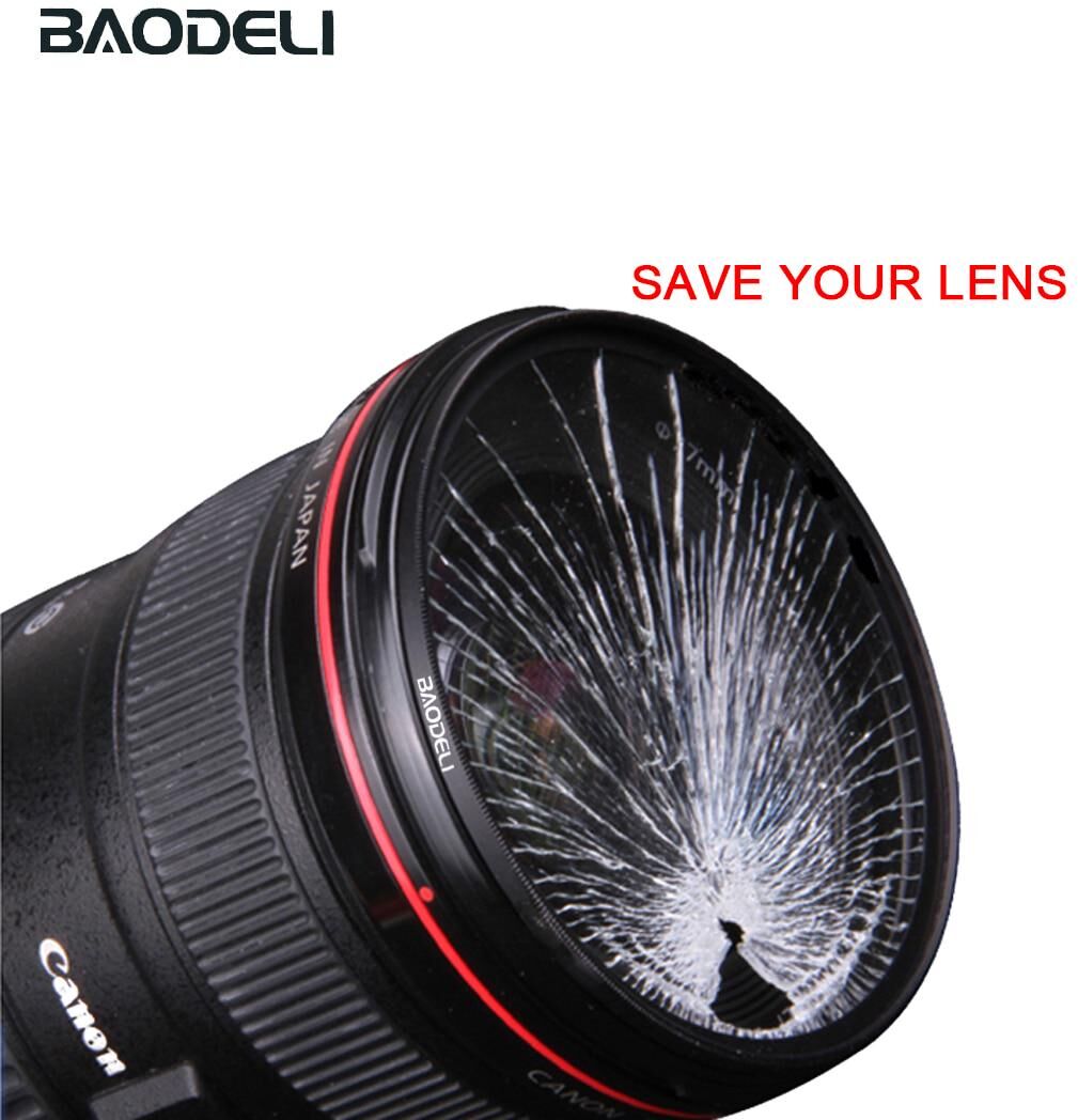 Myglove - Electronic spare parts BAODELI Uv Filter 37 40.5 43 46 49 52 55 58 62 67 72 77 82 mm for Camera Lens Canon Nikon Sony