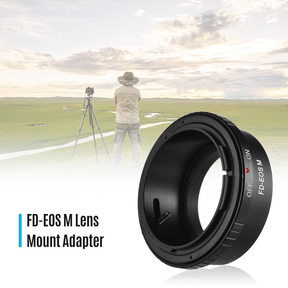 TOMTOP JMS FD-EOS M Lens Mount Adapter Ring for Canon FD Lens to Canon EOS M Series Cameras for Canon EOS M M2