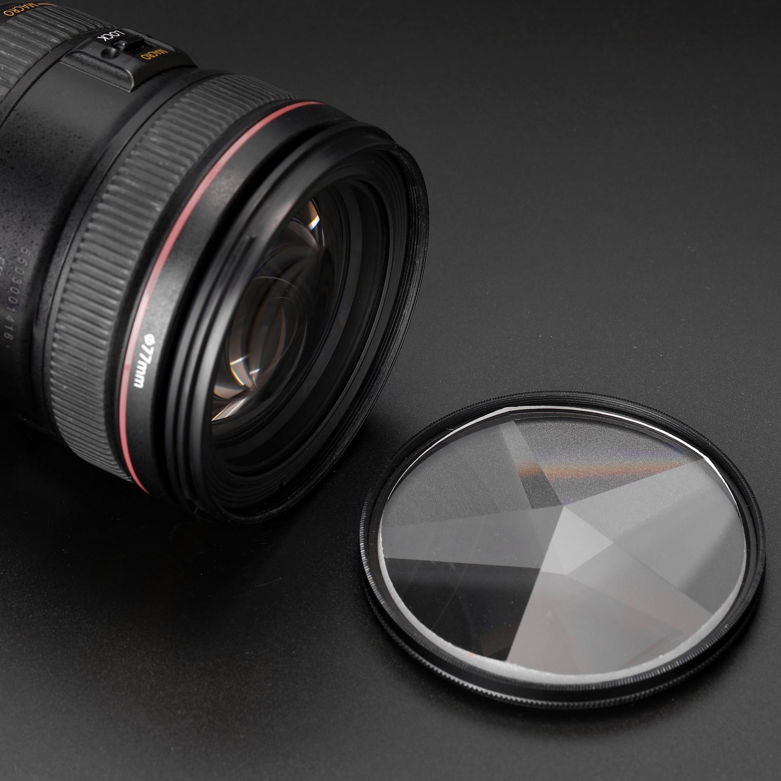 TOMTOP JMS Camera Filter Photography Foreground Blur Film Photography Props 77mm Glass Pentaprism Filter