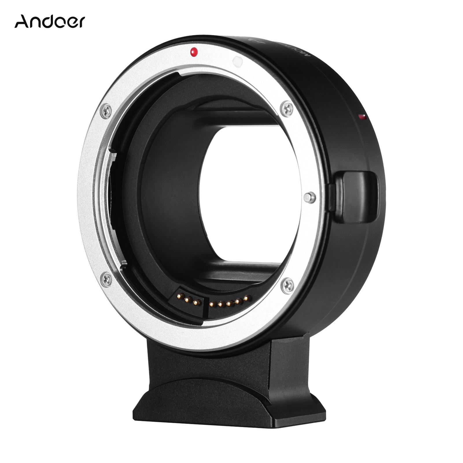Andoer EF-EOSR Auto Focus Camera Lens Adapter Ring IS Image Stabilization Electronic Aperture