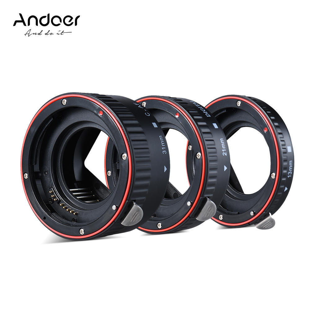 Andoer Extension Tube Sets w/ 13/21/31mm Auto Focus for Canon all EF & EF-S Lenses
