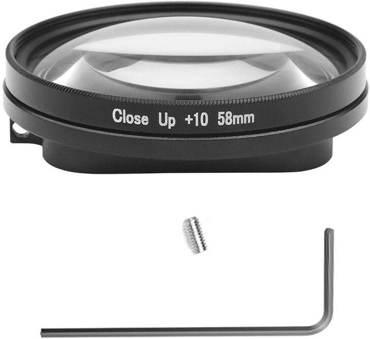 TOMTOP JMS 58mm Macro Lens 10x Magnification Close Up Lens for Gopro Hero 7 Black 6 5 Black Waterproof Case