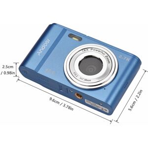 Andoer Portable Digital Camera 48MP 2.7K 2.88-inch IPS Screen 16X Zoom Auto Focus Self-Timer 128GB