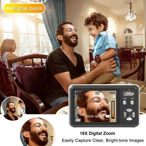 Andoer 4K Compact Digital Camera Video Camcorder 2.4 Inch IPS Screen 16X Digital Zoom Antishake