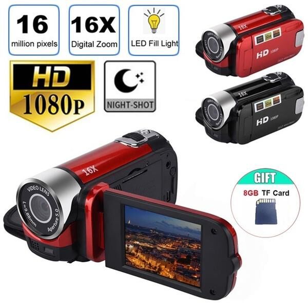 To Fahion 2.7 Inch HD-100A LCD Screen 1080P 16MP 16X Digital Zoom Camera Video DV Night Vision Camera