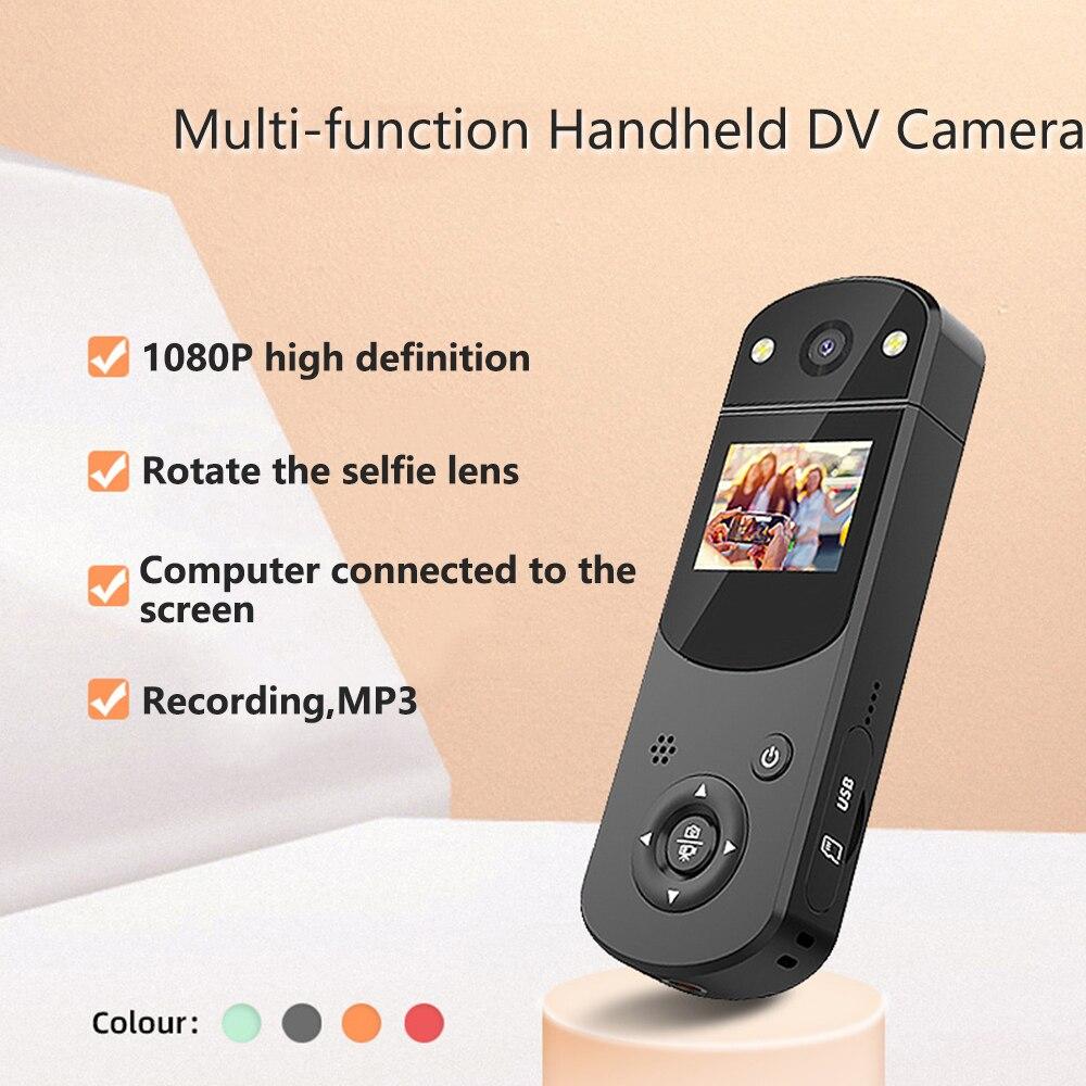 Happy World Electronics D2 Digital Mini Body Camera 1080P Professional Handheld DV Cam HD Infrared Night Shooting Video Sport Action Camera MP3 Player