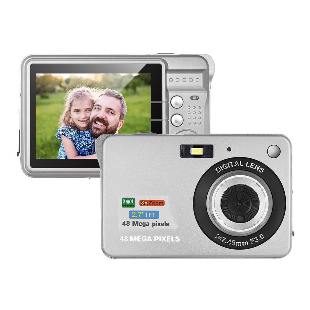 Essager Electronic 1080p Digital Camera Video Camcorder 48mp Anti-shake 8x Zoom 2.7" Lcd Screen Face Detact Built-in Battery For Kids Teens Gifts