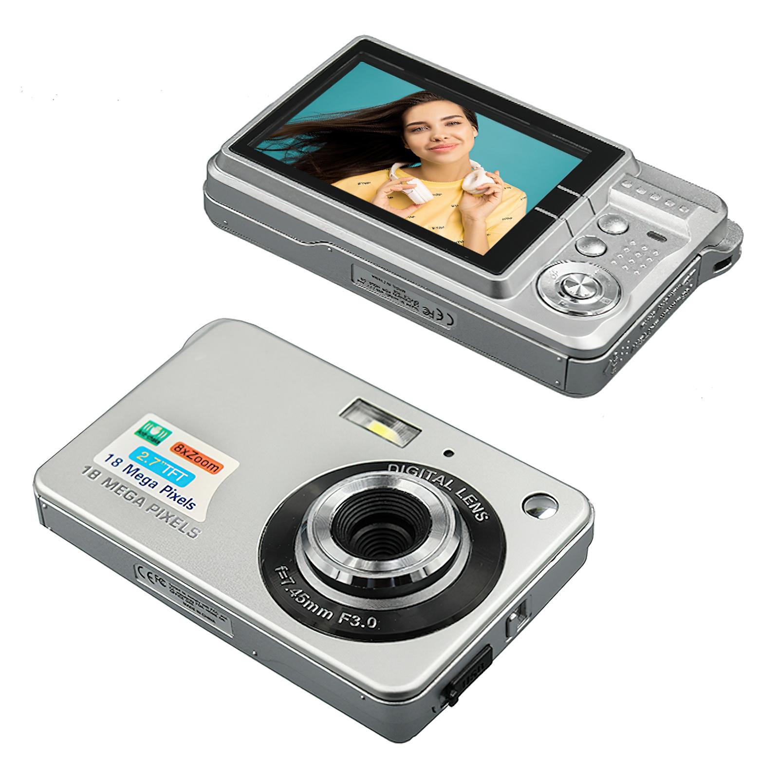TOMTOP JMS Portable 720P Digital Camera Video Camcorder 18MP Photo 8X Zoom Anti-shake 2.7 Inch Large TFT Screen