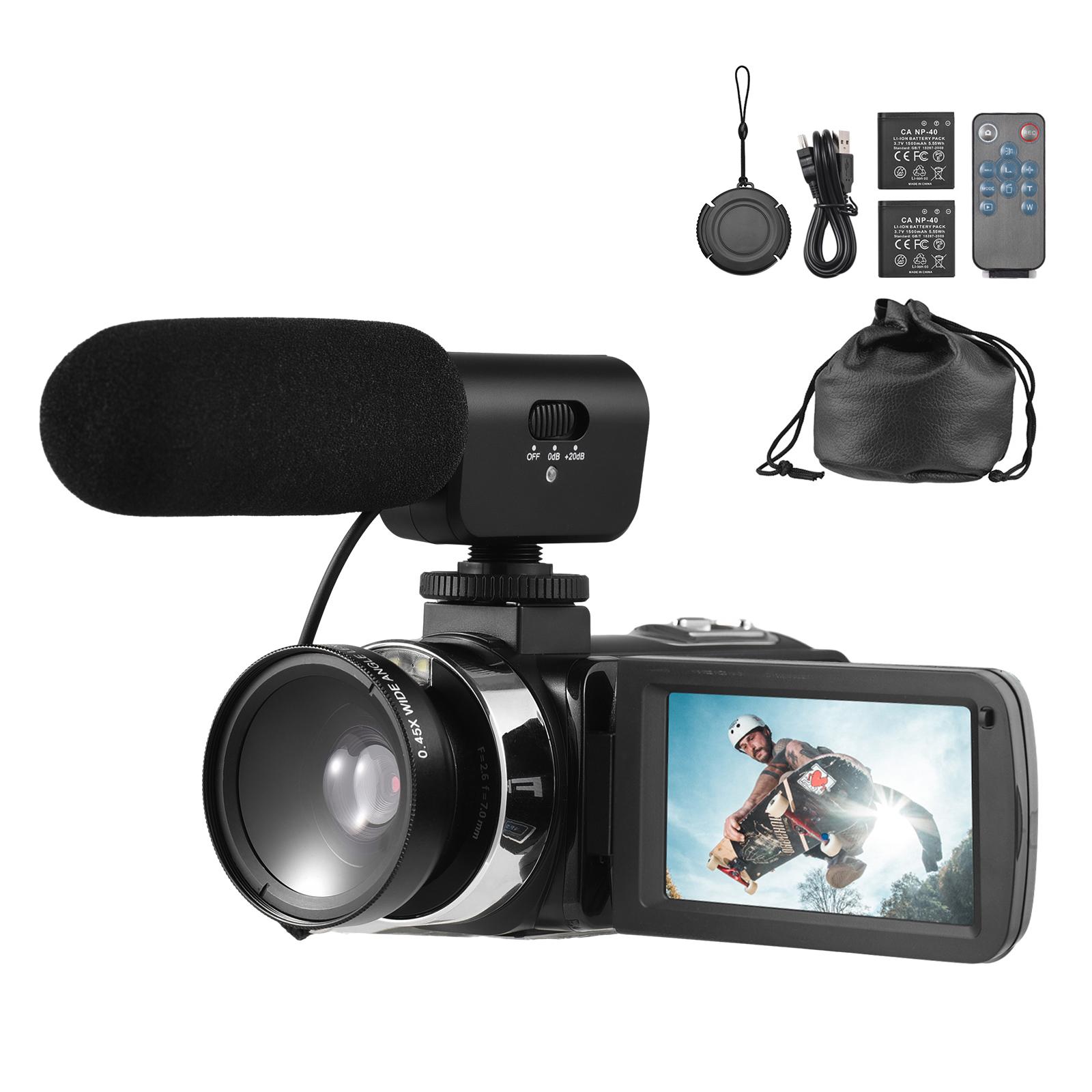 TOMTOP JMS FHD 1080P Digital Video Camera Camcorder DV Recorder 30MP 18X Digital Zoom 3.0 Inch Screen Supports