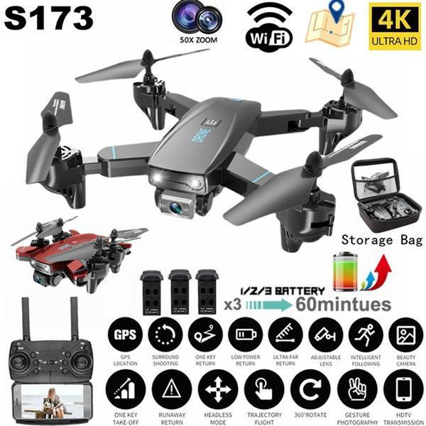 LYZRC 2024 New S173 RC Drone 4K Dual Camera Quadrotor Folding Aircraft Optical Flow Positioning WIFI FPV Helicopter Long Endurance Aerial