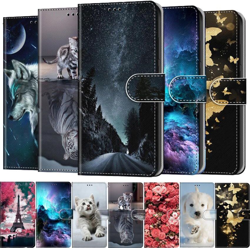 KH CS Flip Leather Phone Case For Samsung Galaxy A01 Core A21S A21 M01 M51 Note 20 Ultra Wallet Card Holder Stand Book Style Pouch Cover