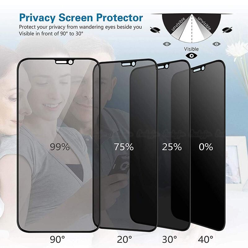 H.A. 9H Privacy Tempered Glass For iPhone X XS MAX XR 6 6S 7 8 Plus 11 Pro Max Anti Spy Screen Protector
