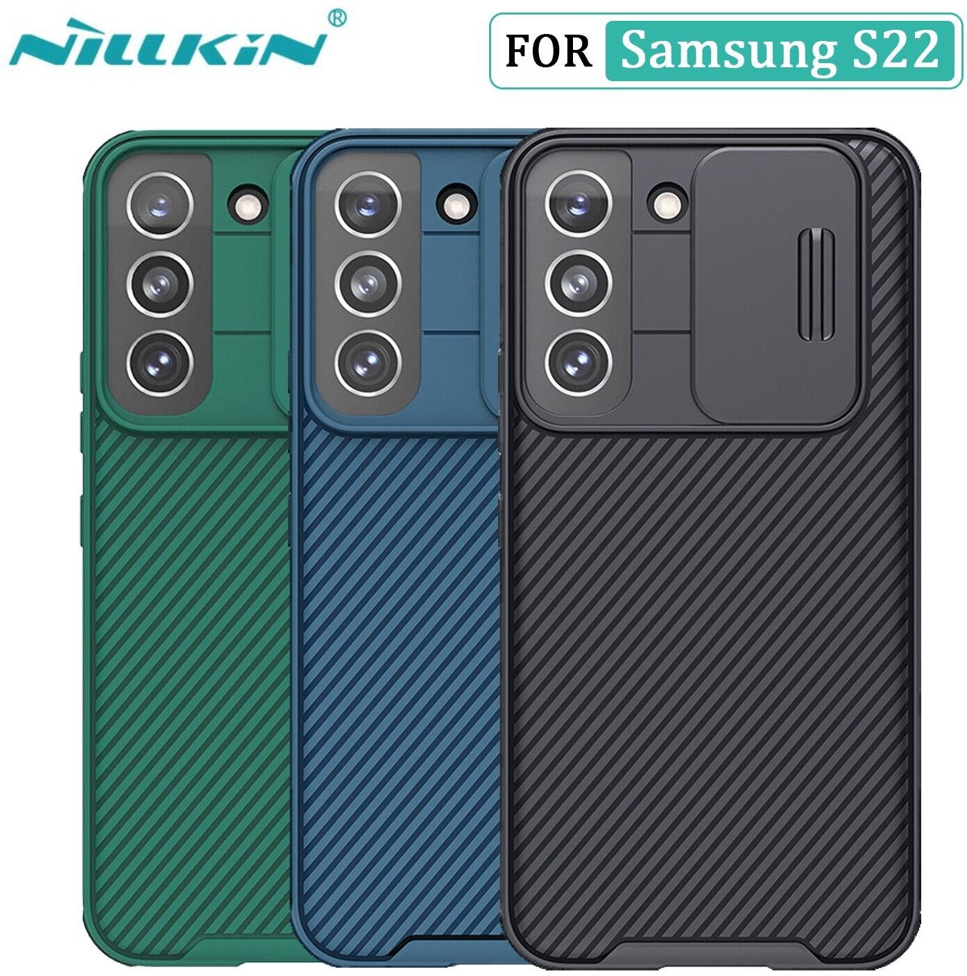 For Samsung Galaxy S22 Case Nillkin CamShield Pro Slide Camera Cover for Samsung S22 + Plus Ultra Case