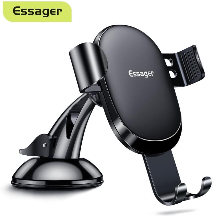 Essager Gravity Car Phone Holder For iPhone Samsung Universal Mount Holder For Phone in Car Cell Mobile Phone Holder Stand