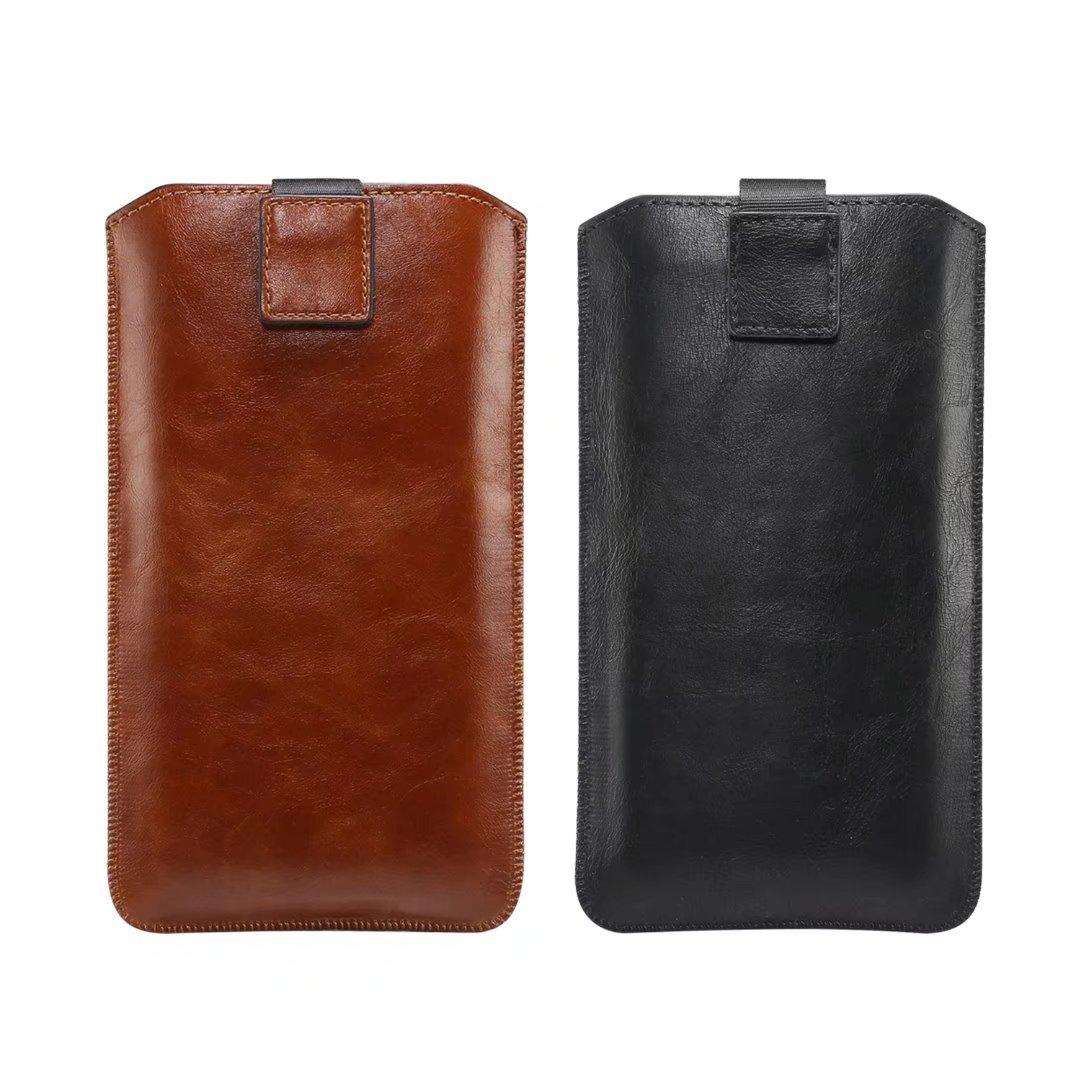 eForMobile Universal PU Leather Mobile Phone Pouch Hand Bag Waist Belt Clip Case For iPhone Samsung Galaxy Xiaomi Redmi 9 Pro Huawei Honor Oppo Men Holster Pouch
