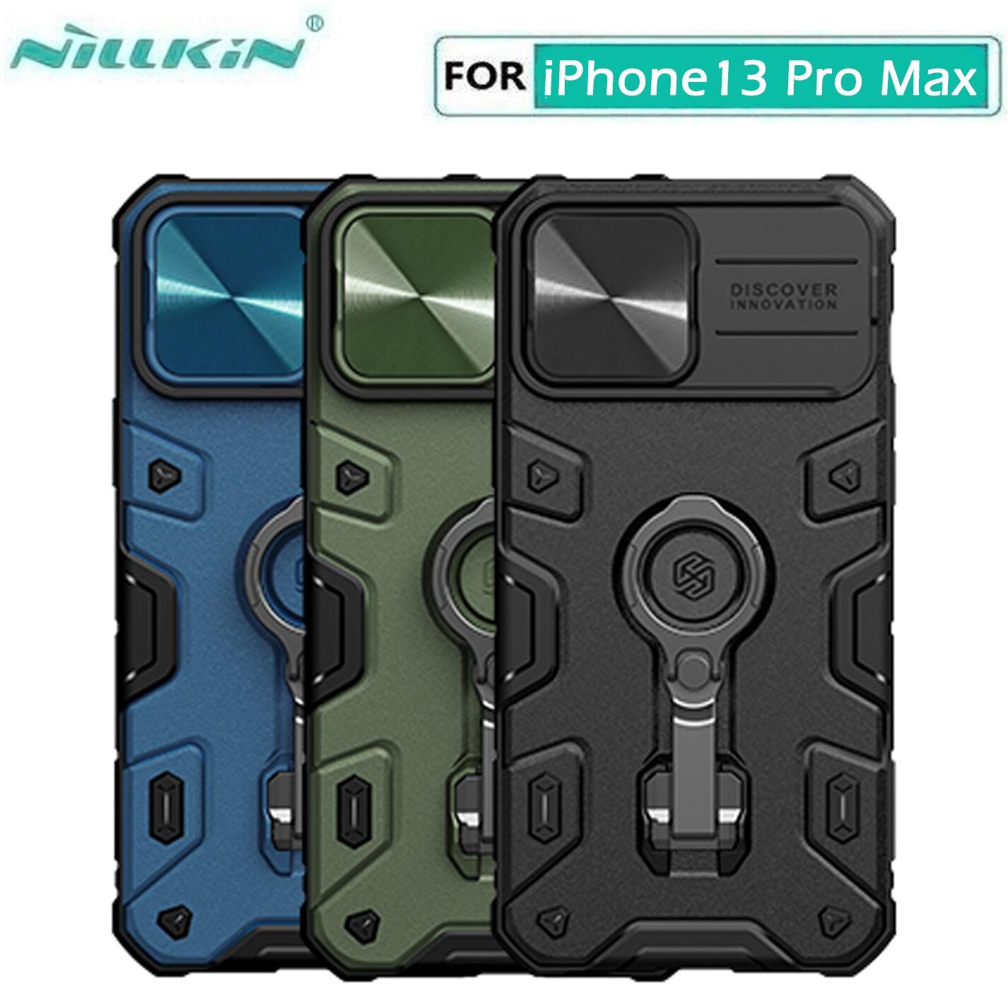 For iPhone 13 Pro Max Case NILLKIN CamShield Armor Pro Case Lens Protection Anti-fall Phone Cover