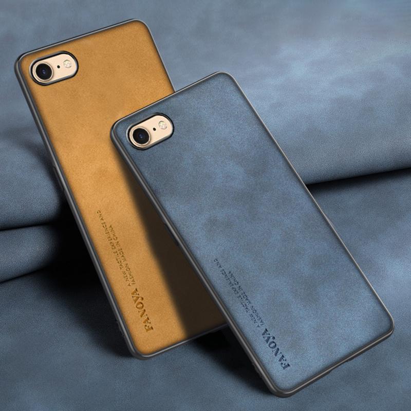 j-3C Luxury Leather Case For iPhone 6 6S 7 8 Plus Cover Silicone Protection i Phone Case For iPhone 5 5S SE 2020 2022 SE2 SE3 Coque