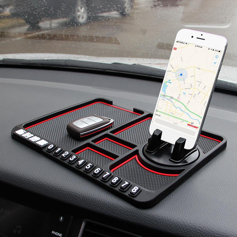 Tablet Accessories Multifunctional Automobile Car Dashboard Mat Keys Cell Phone Stand Holder Pad
