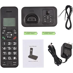 TOMTOP JMS Expandable Cordless Phone System with Telephone Answering Machine 3 Lines LCD Display Caller ID